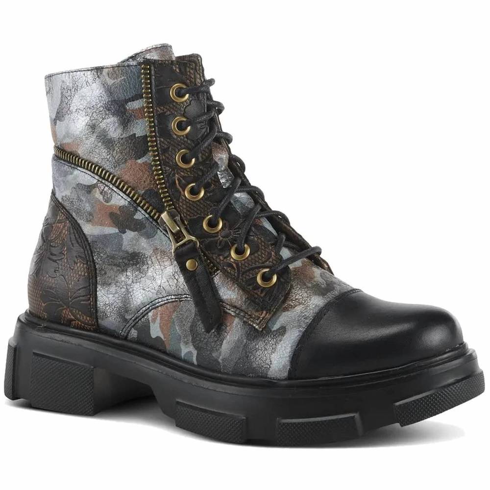 Stylish Camouflage Ankle Boots